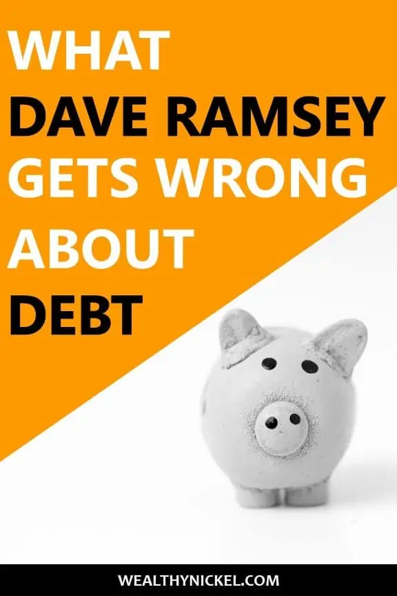 Dave Ramsey says all debt is bad. But is being completely debt free the goal? See how all debt payoff is not created equal. #debt #debtfree #debtpayoff #studentloans #mortgage #creditcard
