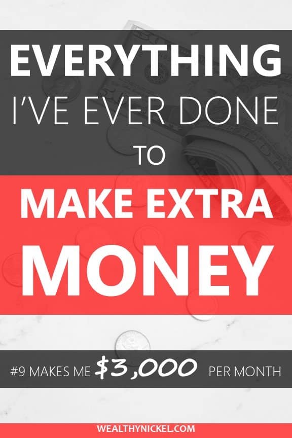 Here are all the things I've done to make extra money (even back to childhood!) Now I make over $3000 in passive income each month. Here's everything I've ever done to make more money. #makemoney #passiveincome #extramoney #makemoremoney