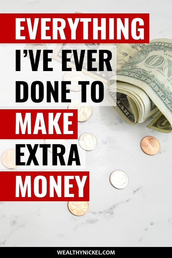 Here are all the side hustles and jobs I've ever had to make extra money. From ironing my dad's shirts to working from home making passive income with real estate, you can use this list to get some ideas for your own side income projects! #extramoney #passiveincome #sidehustles #makemoneyfromhome #realestateinvesting