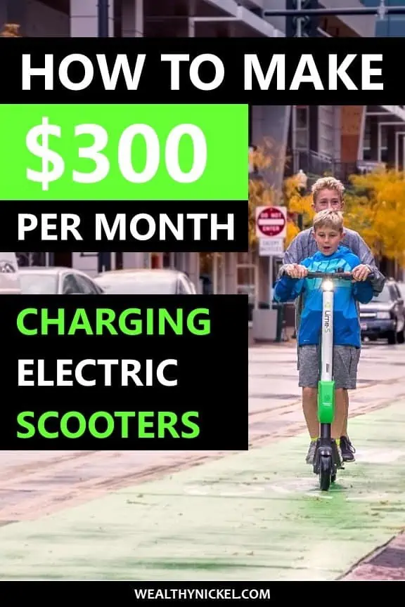 Learn how Thomas makes over $300 per month charging electric scooters at home. He makes extra money just picking up scooters on his normal commute! #makemoney #sidehustles #workfromhome #money #personalfinance