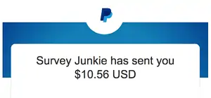 Survey Junkie payout