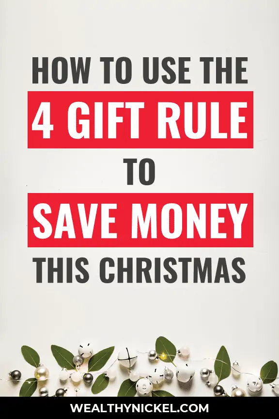 how to use the 4 gift rule of christmas to save money