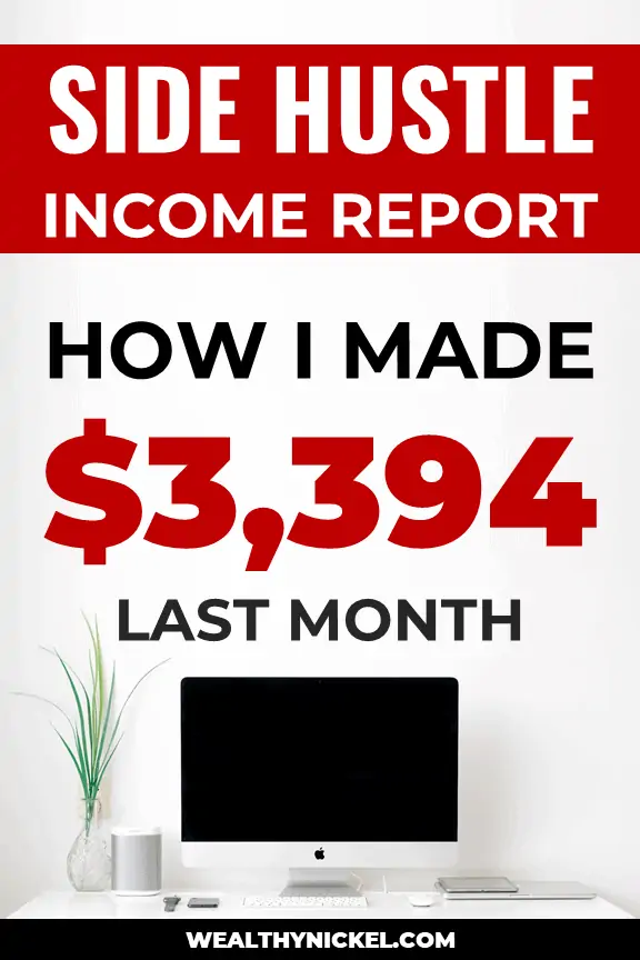 How I earned $3,394 last month through side hustles. Check out my income report to see how these 7 side hustles help me earn extra income every month! See how we make money through real estate investing, blogging, and other passive income ideas! #incomereport #extraincome #sidehustles #makemoney