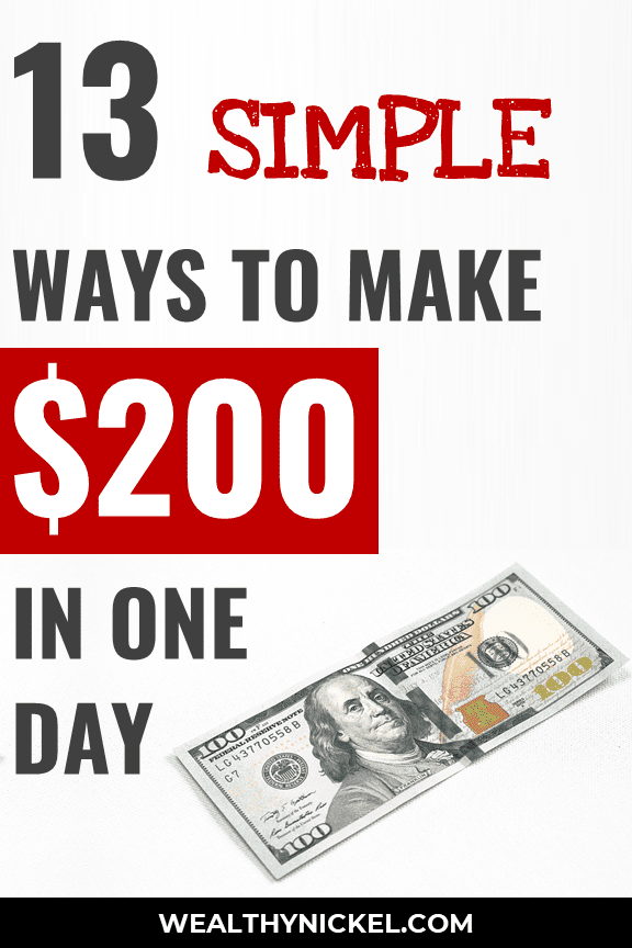 13 simple ways to make $200 in one day