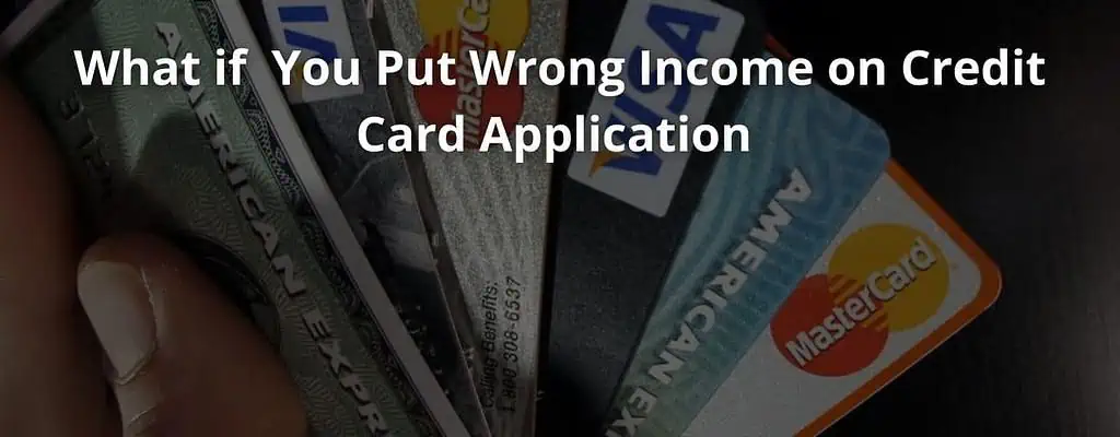 Put Wrong Income on Credit Card Application