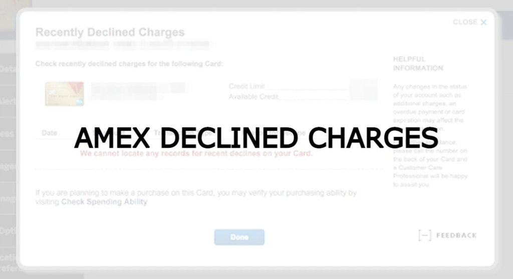 amex declined charges