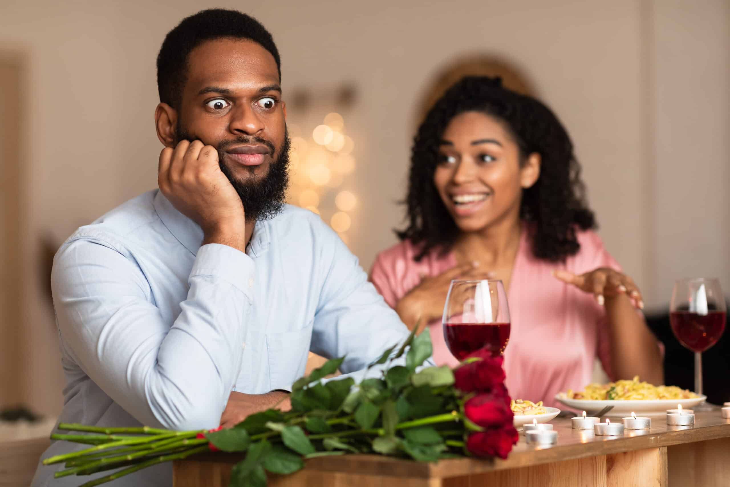 man and woman, couple on a date