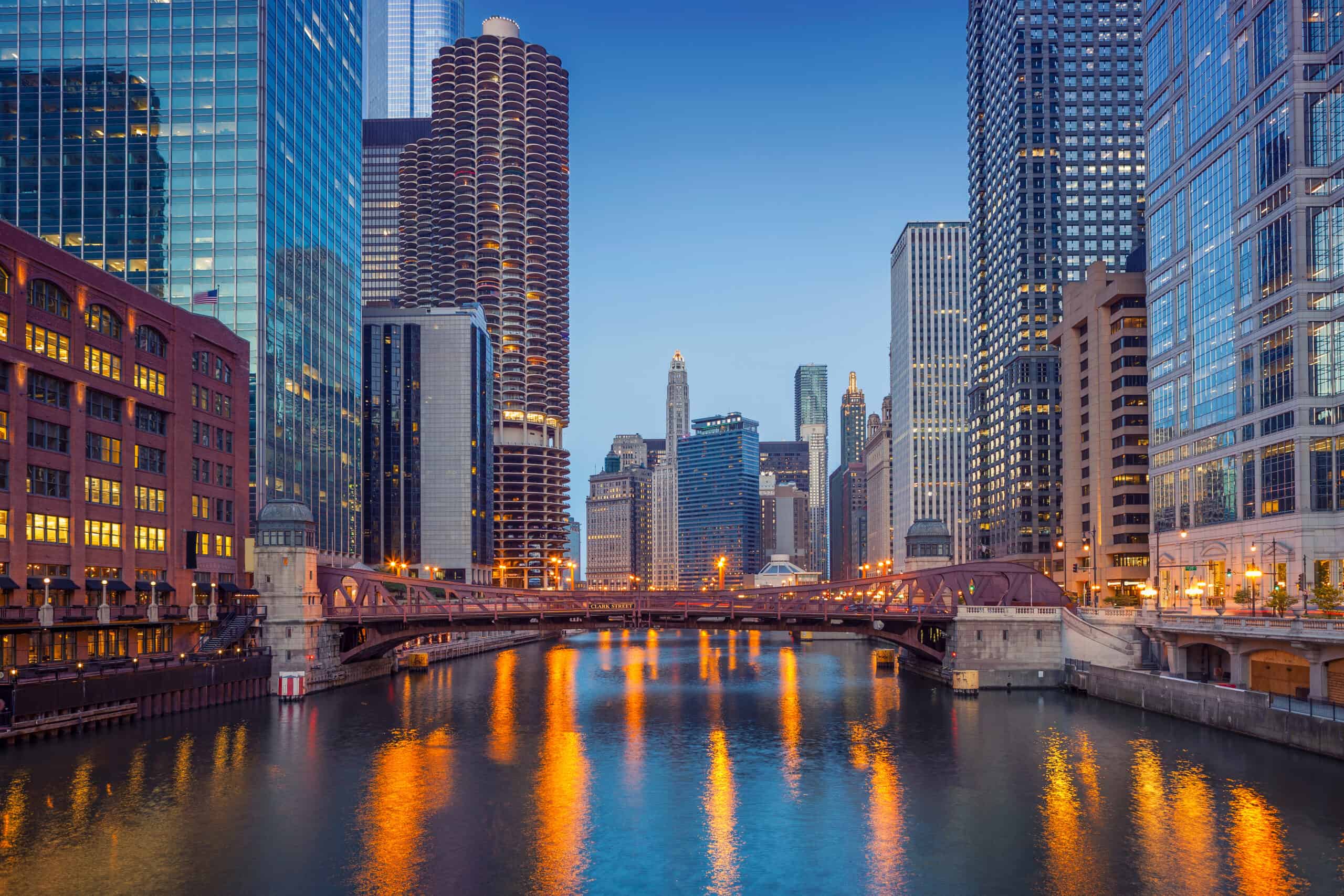 Chicago at night