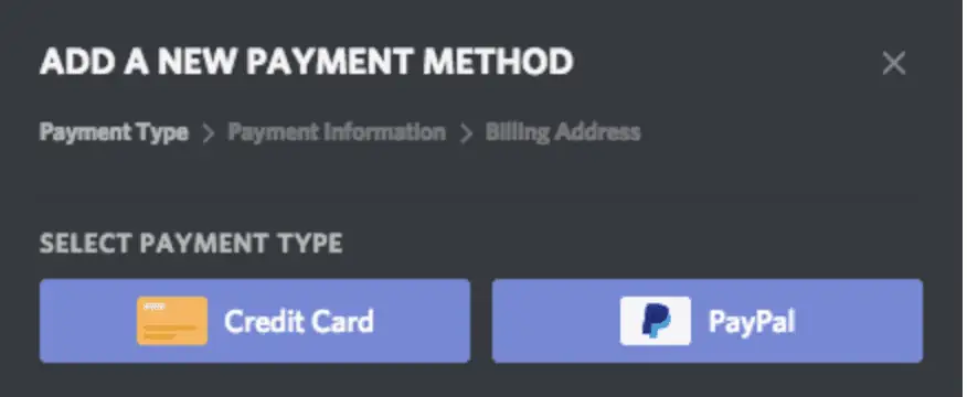 Credit Card that Works with Discord