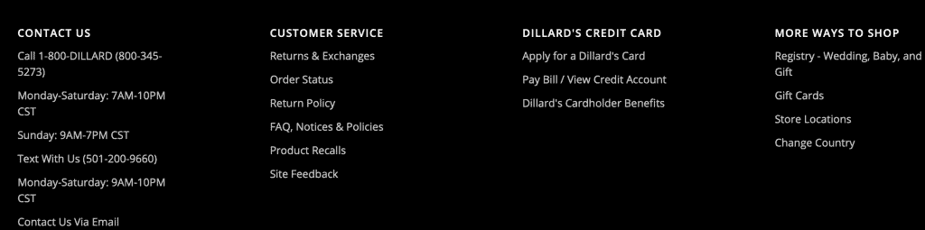 Dillard's Credit Card Login