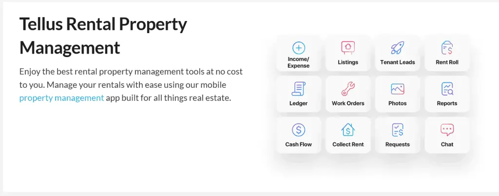 Tellus app property management and rentals