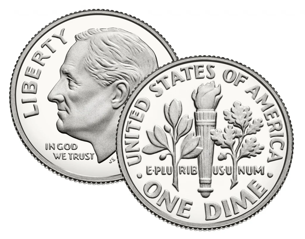 design of dime - How Many Dimes in A Roll?