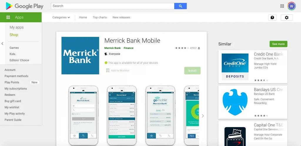 merrick bank app google play