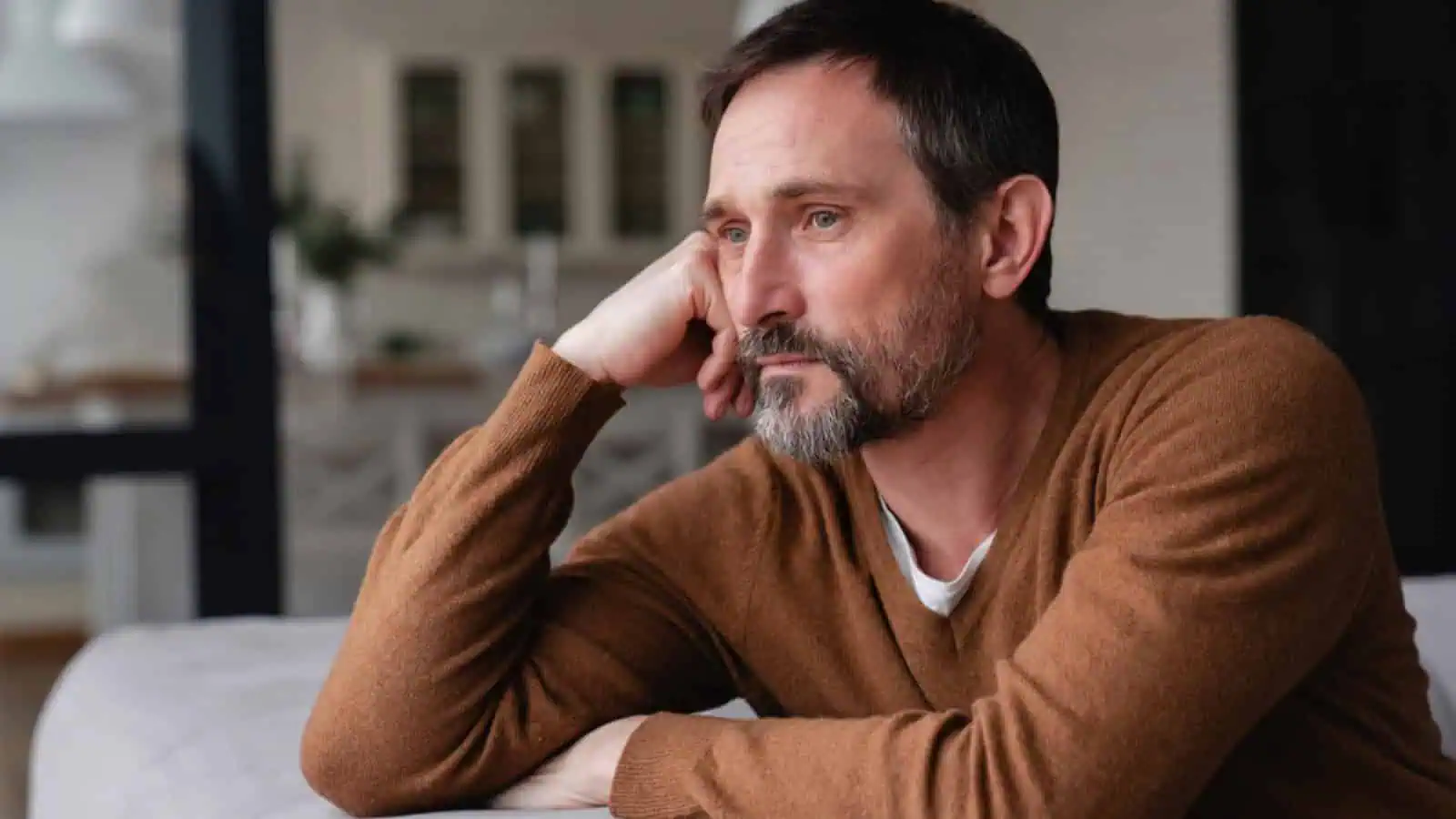 Sad and stressed man