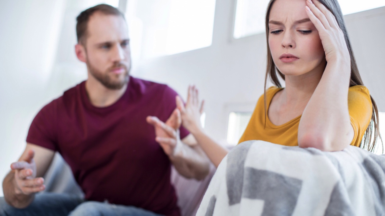 Couples fighting woman getting ignored