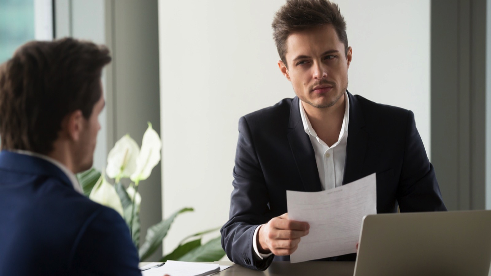 Manager interviewing applicant