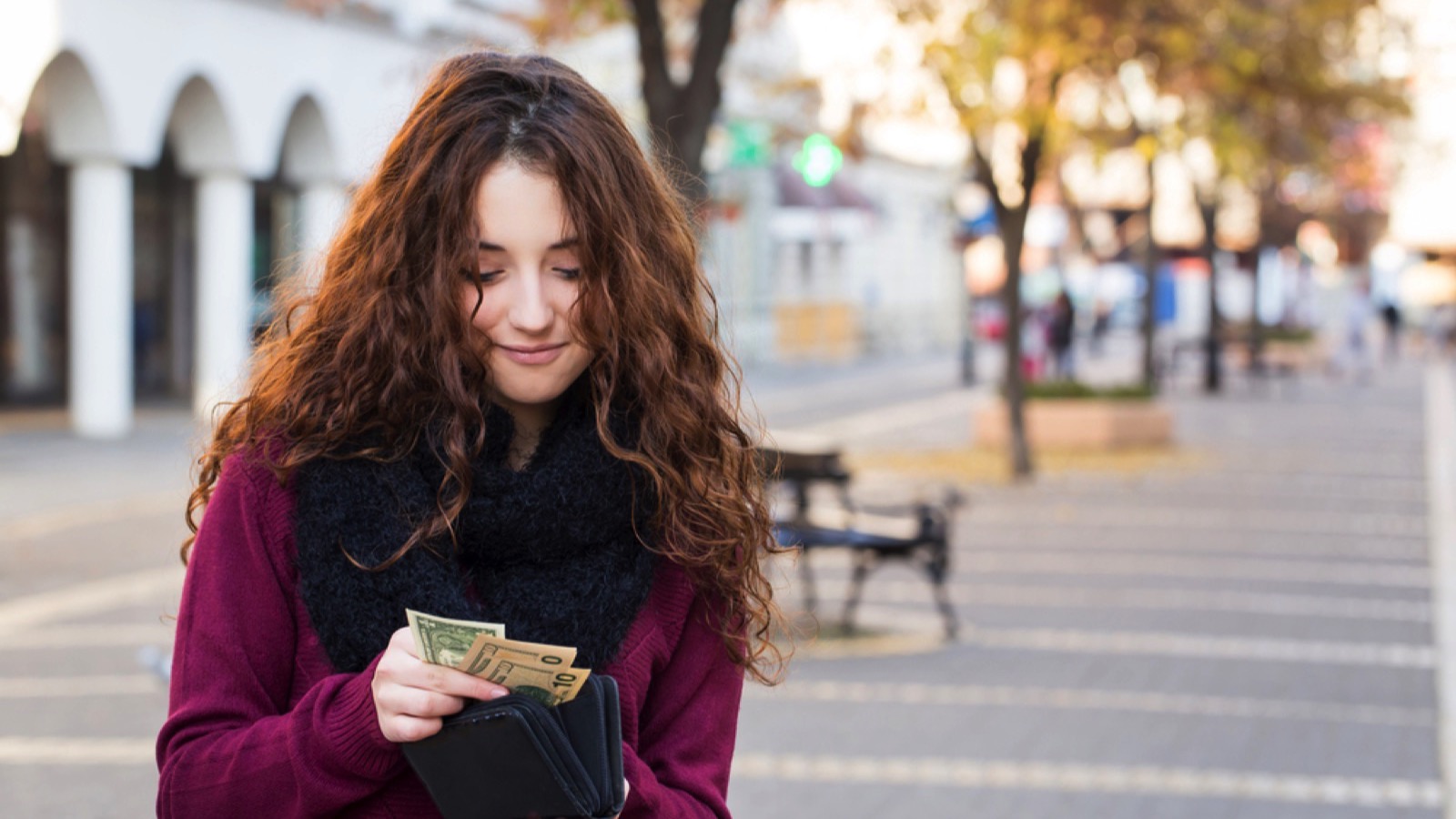 Teen with cash