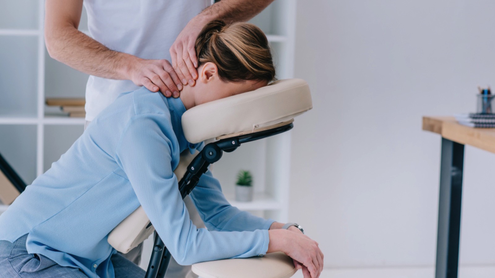 Woman getting massage