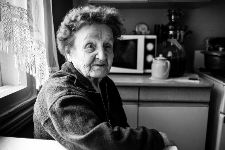 older woman in kitchen